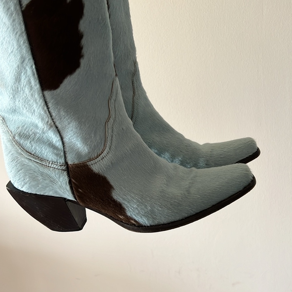 Vintage Cowboy Boots- Calf Hair Ponyhair Cowhide - Picture 12 of 17
